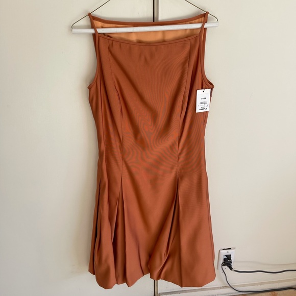 Tom And Linda Pratt Orange Silk Bubble Dress - Picture 1 of 7